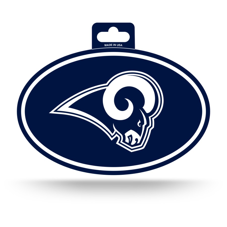 Los Angeles Rams Full Color Oval Sticker At Sticker Shoppe