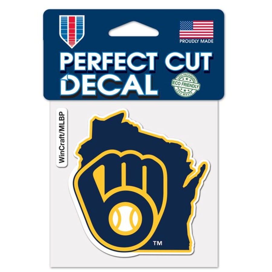 Milwaukee Brewers Home State Wisconsin - 4x4 Die Cut Decal at Sticker ...