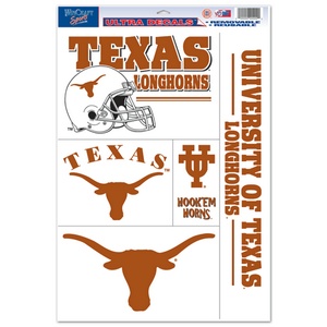 University Of Texas Longhorns - Set Of 5 Ultra Decals At Sticker Shoppe