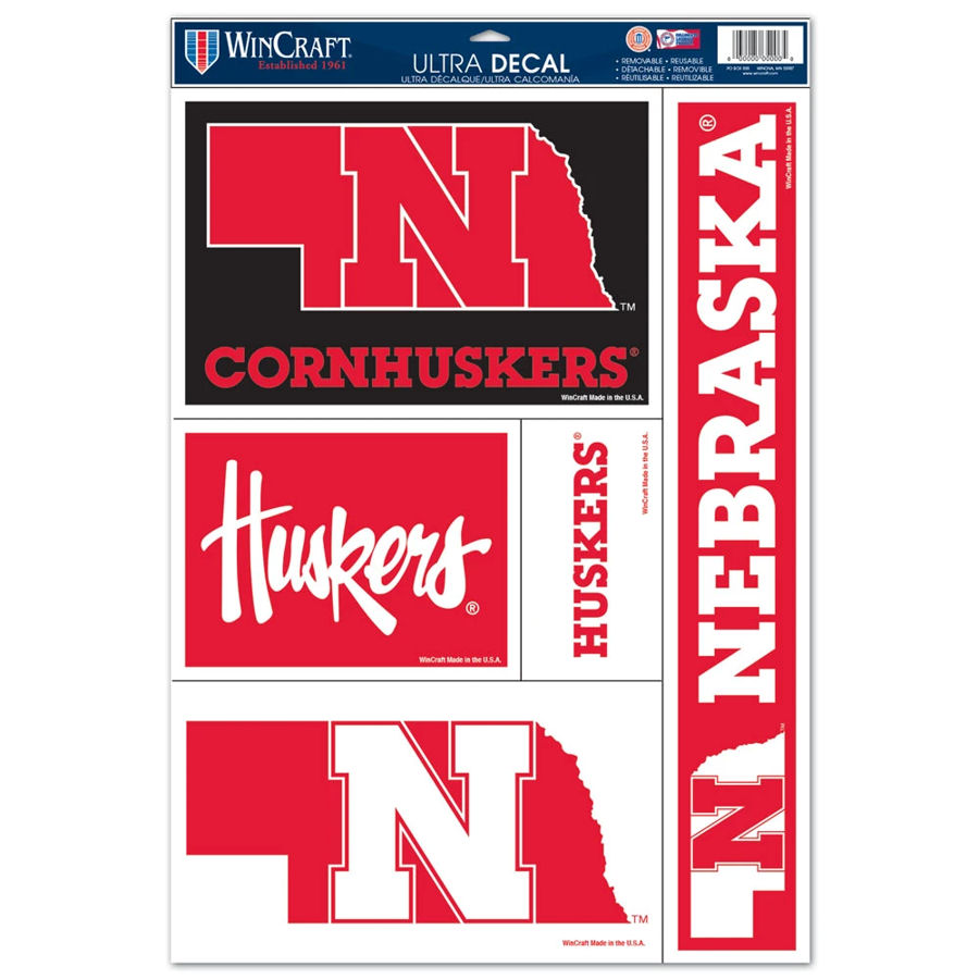 University Of Nebraska Cornhuskers - Set of 5 Ultra Decals at Sticker ...