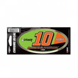 Danica Patrick #10 - 3x7 Oval Chrome Decal