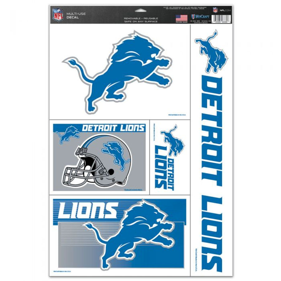 Detroit Lions - Set of 5 Ultra Decals at Sticker Shoppe