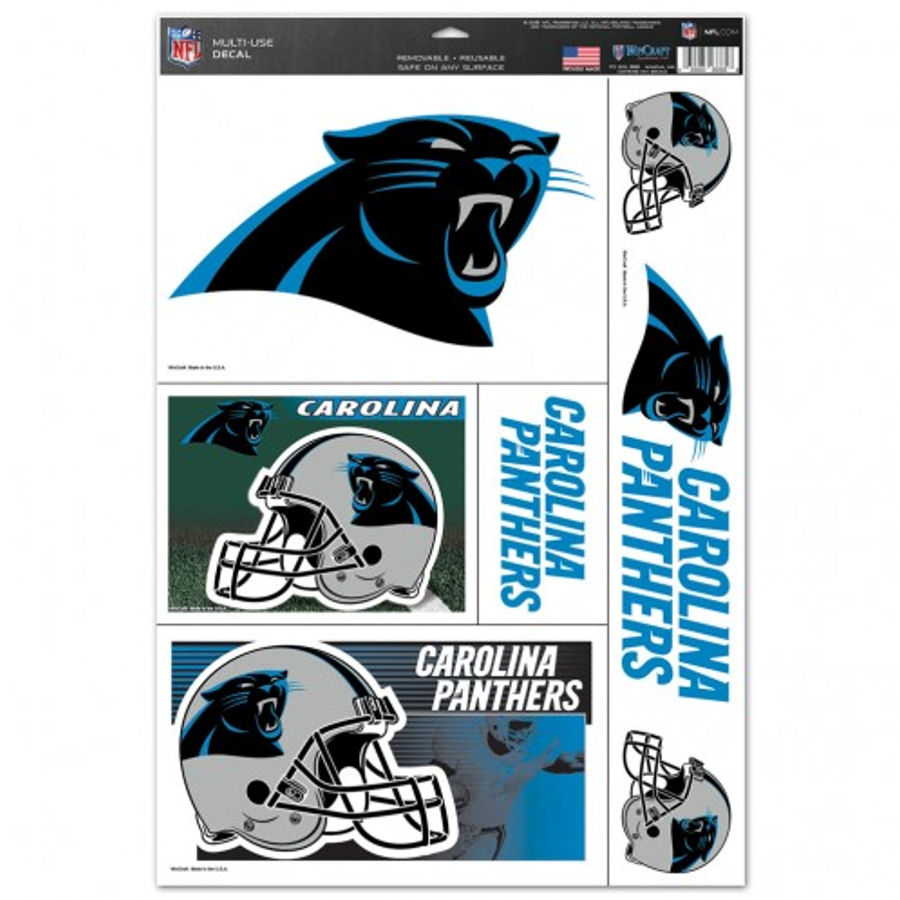 Carolina Panthers - Set Of 5 Ultra Decals At Sticker Shoppe