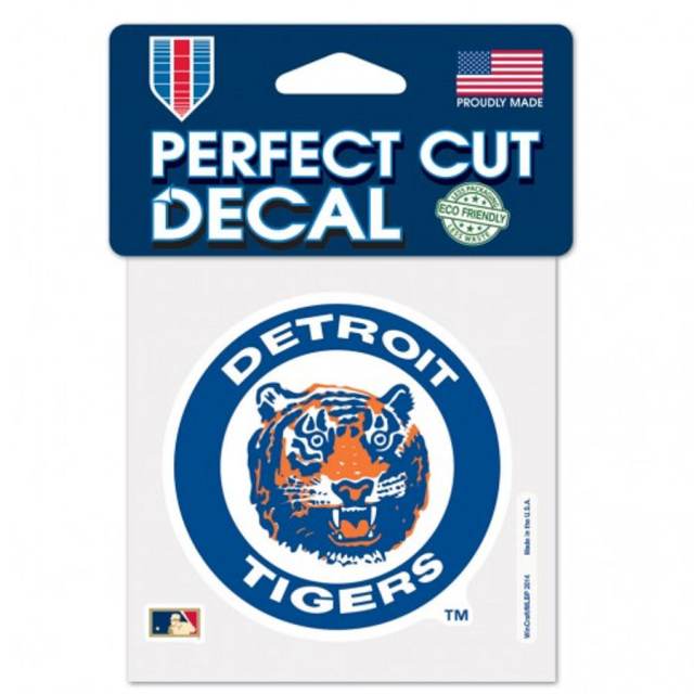Detroit Tigers Round Retro - 4x4 Die Cut Decal