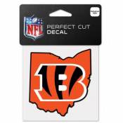 Cincinnati Bengals Home State Ohio - 4x4 Die Cut Decal