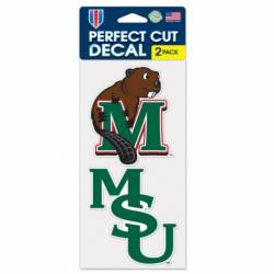 Minot State University Beavers - Set of Two 4x4 Die Cut Decals