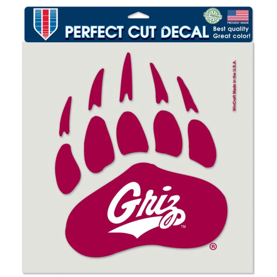 University Of Montana Grizzlies 8x8 Full Color Die Cut Decal At Sticker Shoppe 6768