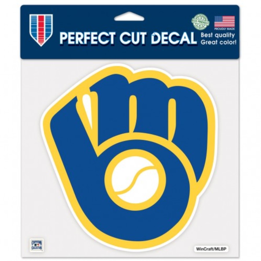 Milwaukee Brewers Retro Cooperstown Logo - 8x8 Full Color Die Cut Decal ...