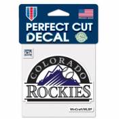 Colorado Rockies Retro Cooperstown Logo - 4x4 Die Cut Decal