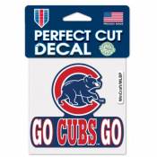 Chicago Cubs Go Cubs Go Slogan - 4x4 Die Cut Decal