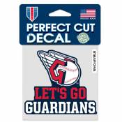 Cleveland Guardians Let's Go Guardians Slogan - 4x4 Die Cut Decal