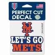 New York Mets Let's Go Mets Slogan - 4x4 Die Cut Decal