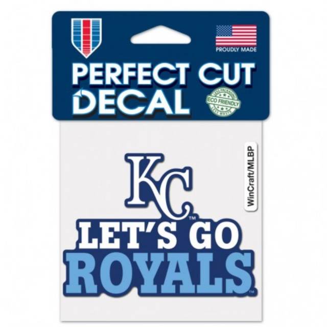 KANSAS CITY ROYALS LET'S GO ROYALS 4-PACK MULTI USE REMOVABLE REUSABLE  DECALS