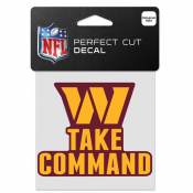 Washington Commanders Take Command Slogan - 4x4 Die Cut Decal