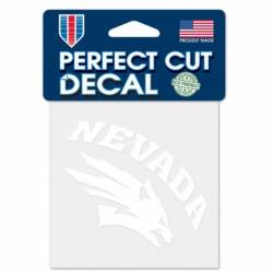 University of Nevada-Reno Wolfpack - 4x4 White Die Cut Decal