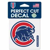 Chicago Cubs Bear Cub & C - 4x4 Die Cut Decal