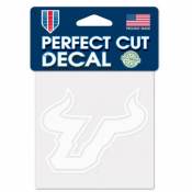 University Of South Florida Bulls - 4x4 White Die Cut Decal