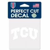 Texas Christian University Horned Frogs - 4x4 White Die Cut Decal