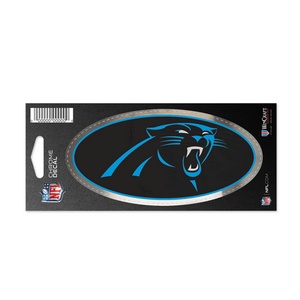 Carolina Panthers Metallic Chrome Decal 3 x 5 Inches