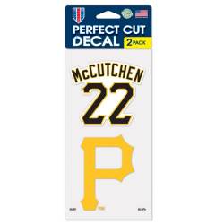 Andrew McCutchen #22 Pittsburgh Pirates - Set of Two 4x4 Die Cut Decals