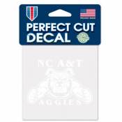 North Carolina A&T University Aggies - 4x4 White Die Cut Decal