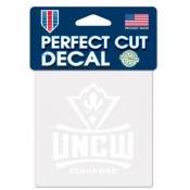 University Of North Carolina Wilmington Seahawks - 4x4 White Die Cut Decal