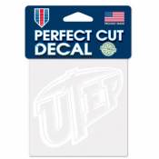 University Of Texas-El Paso UTEP Miners - 4x4 White Die Cut Decal