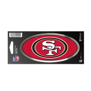 San Francisco 49ers - 3x7 Oval Chrome Decal at Sticker Shoppe