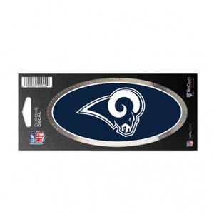 Los Angeles Rams - 3x7 Oval Chrome Decal at Sticker Shoppe