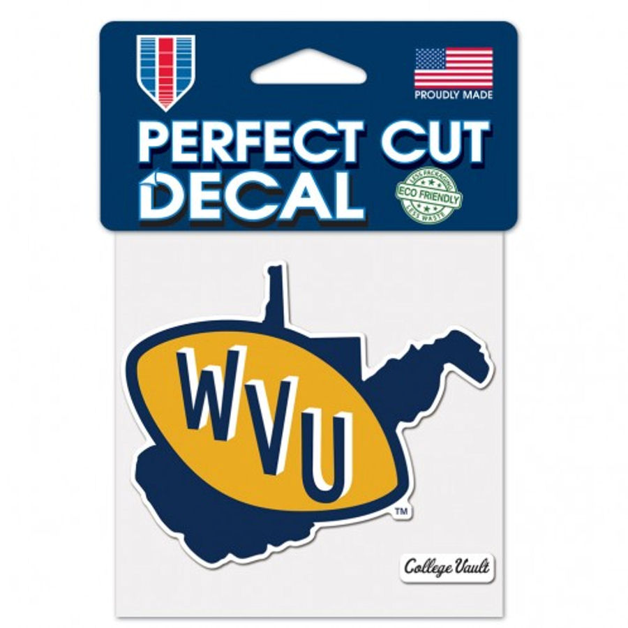 West Virginia University Mountaineers Retro 4x4 Die Cut Decal At