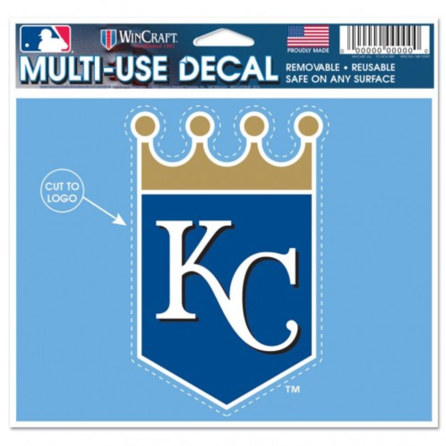 Kansas City Royals Crown Logo - 4.5x5.75 Die Cut Multi Use Ultra Decal ...