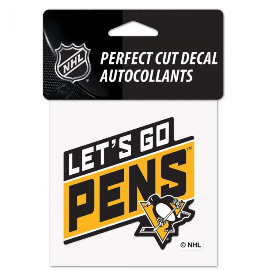 Pittsburgh Penguins Lets Go Pens Slogan - 4x4 Die Cut Decal at Sticker ...