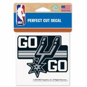 San Antonio Spurs Go Spurs Go Slogan - 4x4 Die Cut Decal