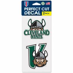 Cleveland State University Vikings - Set of Two 4x4 Die Cut Decals