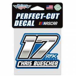 Chris Buescher #17 RFK Racing - 4x4 Die Cut Decal