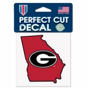 University Of Georgia Bulldogs Home State Georgia - 4x4 Die Cut Decal