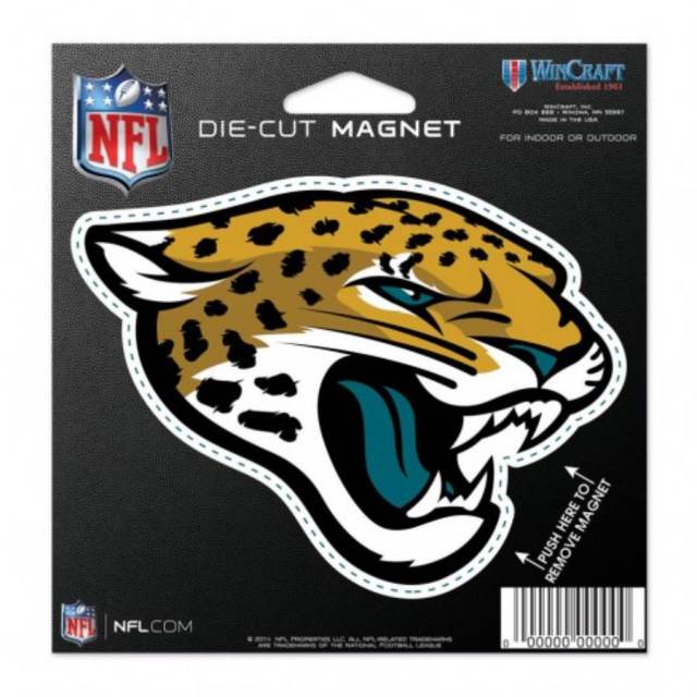 Jacksonville Jaguars Logo Type w/ Jaguar Die-cut MAGNET