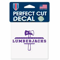 Stephen F. Austin State University Lumberjacks Script Logo - 4x4 Die Cut Decal