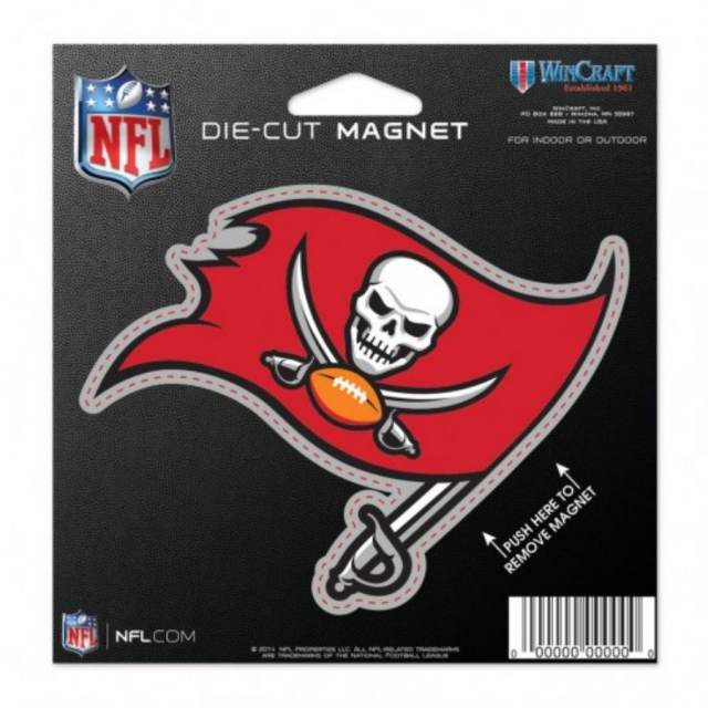 Tampa Bay Buccaneers Raise The Flags Logo type Die-Cut MAGNET