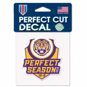 Louisiana State University LSU Tigers 2019 Perfect Season - 4x4 Die Cut Decal