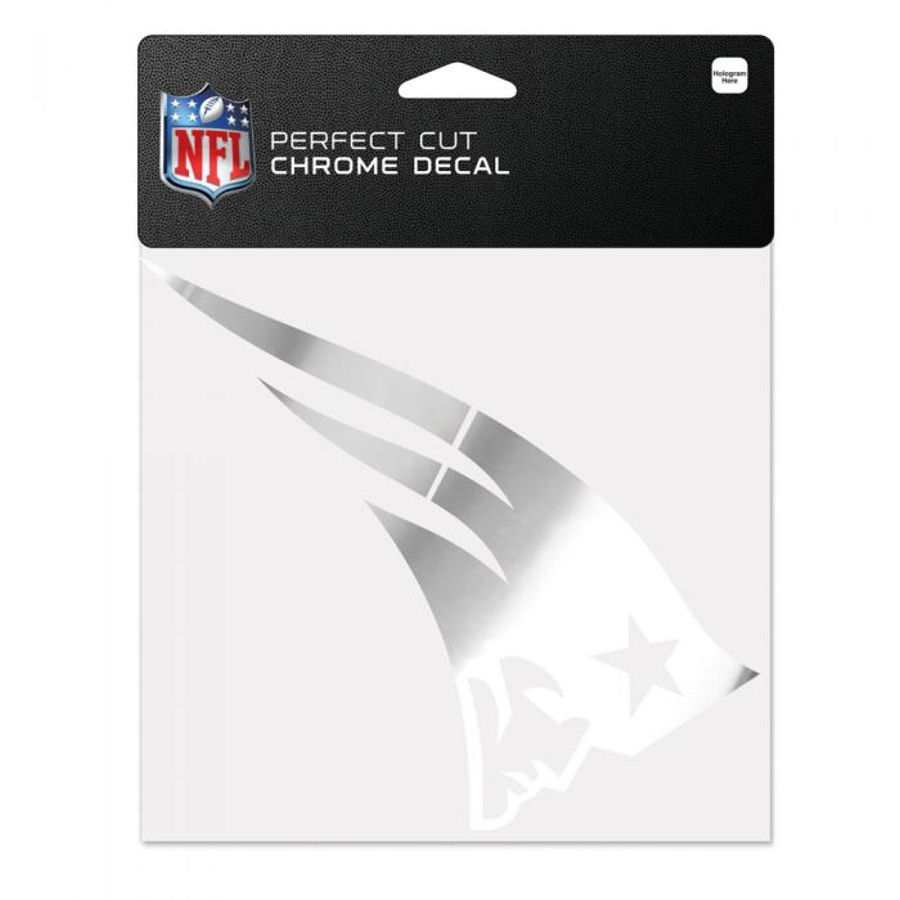 New England Patriots - 6x6 Chrome Die Cut Decal at Sticker Shoppe