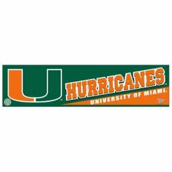 University Of Miami Hurricanes - 3x12 Bumper Sticker Strip