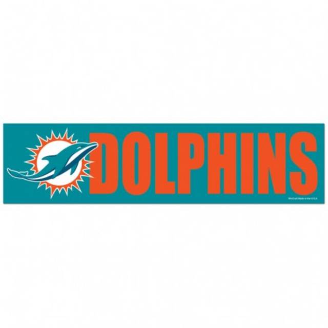 Miami Dolphins - 3x12 Bumper Sticker Strip at Sticker Shoppe