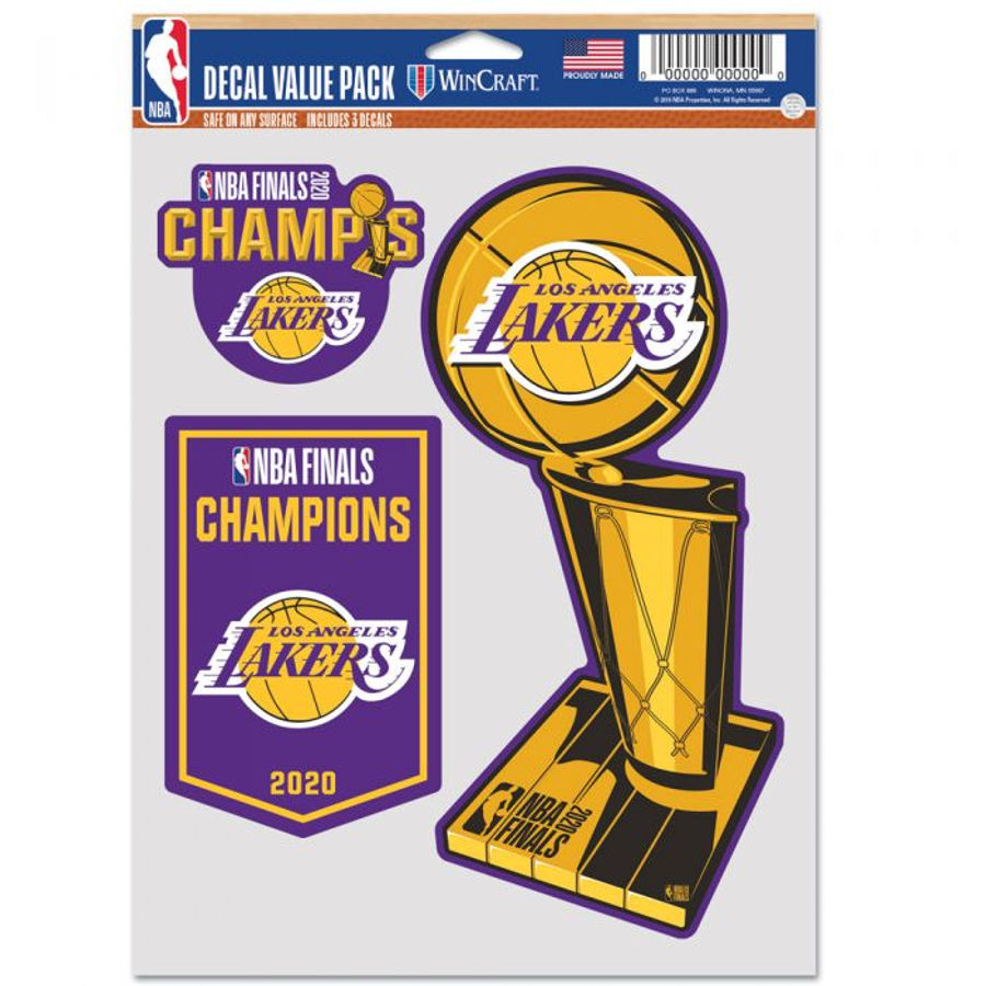 Los Angeles Lakers 2020 NBA Champions - Set Of 3 Sticker Sheet at ...