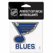 St. Louis Blues Script Logo - 4x4 Die Cut Decal