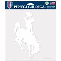 University Of Wyoming Cowboys - 8x8 White Die Cut Decal