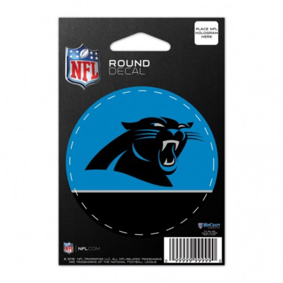 Carolina Panthers - 3x3 Round Vinyl Sticker At Sticker Shoppe