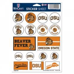 Oregon State University Beavers Retro - 5x7 Sticker Sheet
