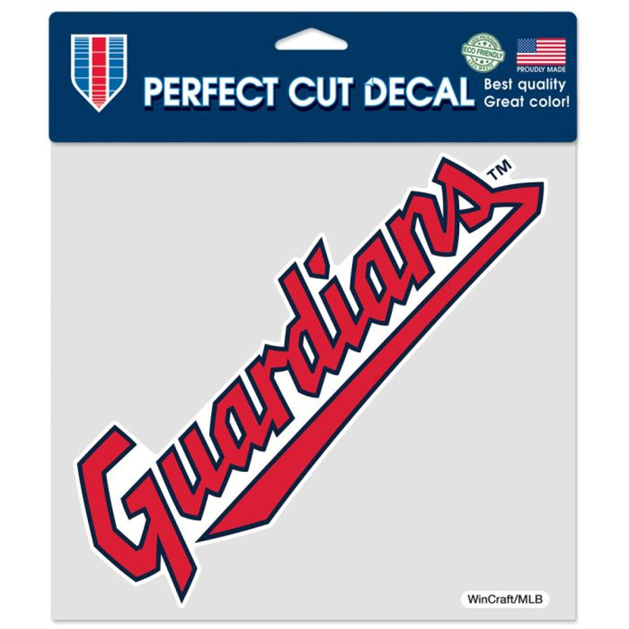 Cleveland Guardians Script - 8x8 Full Color Die Cut Decal at Sticker Shoppe