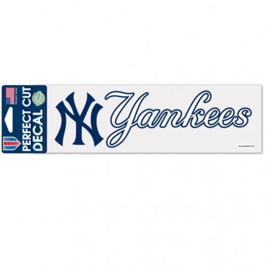 New York Yankees Script Logo - 3x10 Die Cut Decal at Sticker Shoppe